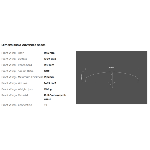 Sabfoil Front Wing Onda 945 2024 - WO945PF.6 - Sabfoil