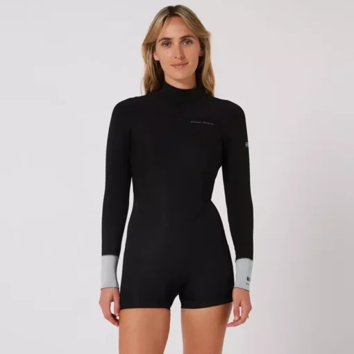 O&E Ladies Boyleg L/S Wetsuit - SLWE09 LADIESBOYLEGBZLSSPRING2MM BLK - O&E