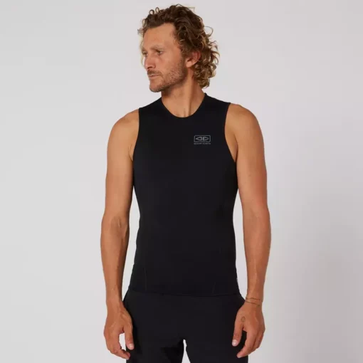 O&E Mens Supa Flex Sleeveless Vest - SMRS15 DOUBLE BLACK 1.5mm Sleeveless Wetsuit VEST - O&E