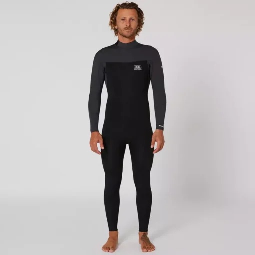 O&E Mens Free Flex 3/2 Back Zip Wetsuit - SMWE47 3 2mm FREEFLEX BackZipWetsuit Blk - O&E