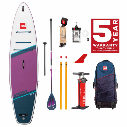 Red Paddle Package - 11.3 Sport Purple HT Purple 2024 - Sport 113 SE Hybrid Tough Purple UK Package - Red Paddle