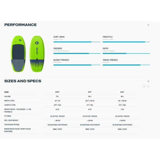 Duotone Foilboard Sky Style 2025 - DTF Foilboard Sky Style - Duotone